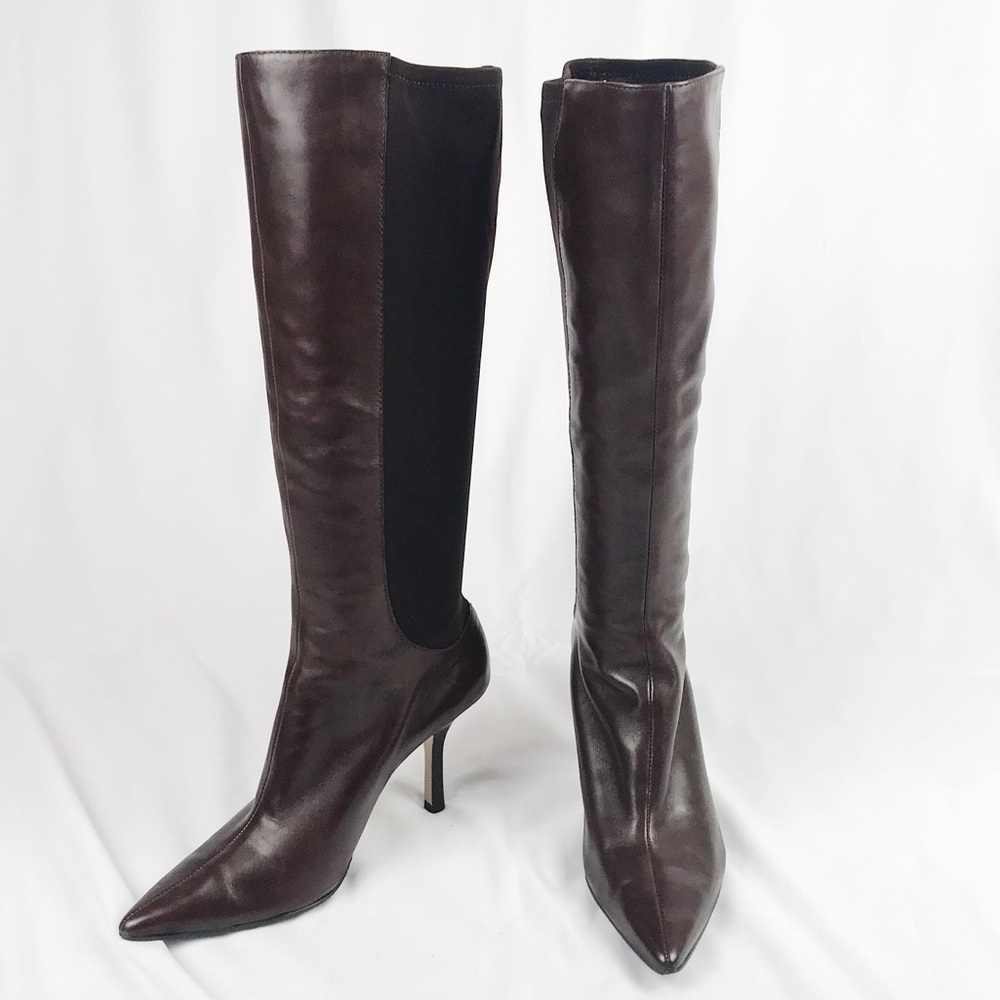 Tahari Chocolate Brown Leather Boots